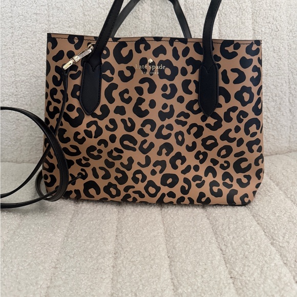 kate spade Handbags - Kate Spade New York Leopard Print Tote Bag Crossbody Satchel Purse